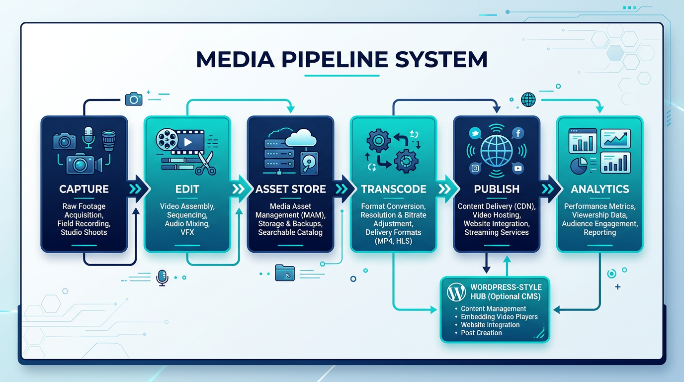 Diagram: ingest through publish pipeline