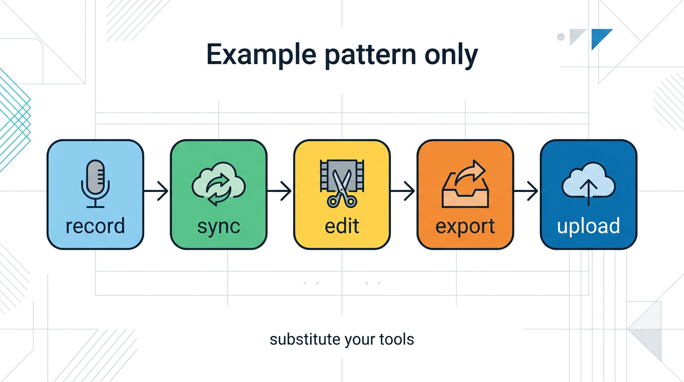 Diagram: example linear media pattern