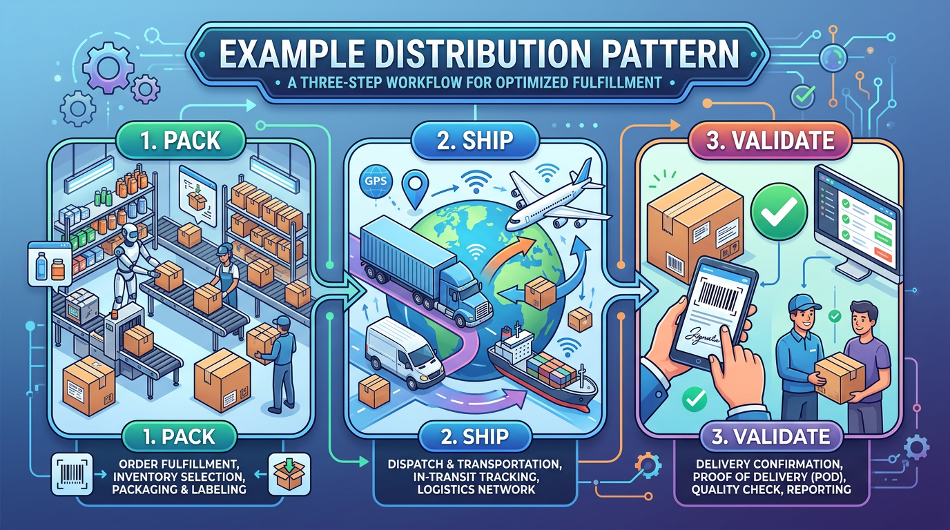 Diagram: example distribution pattern