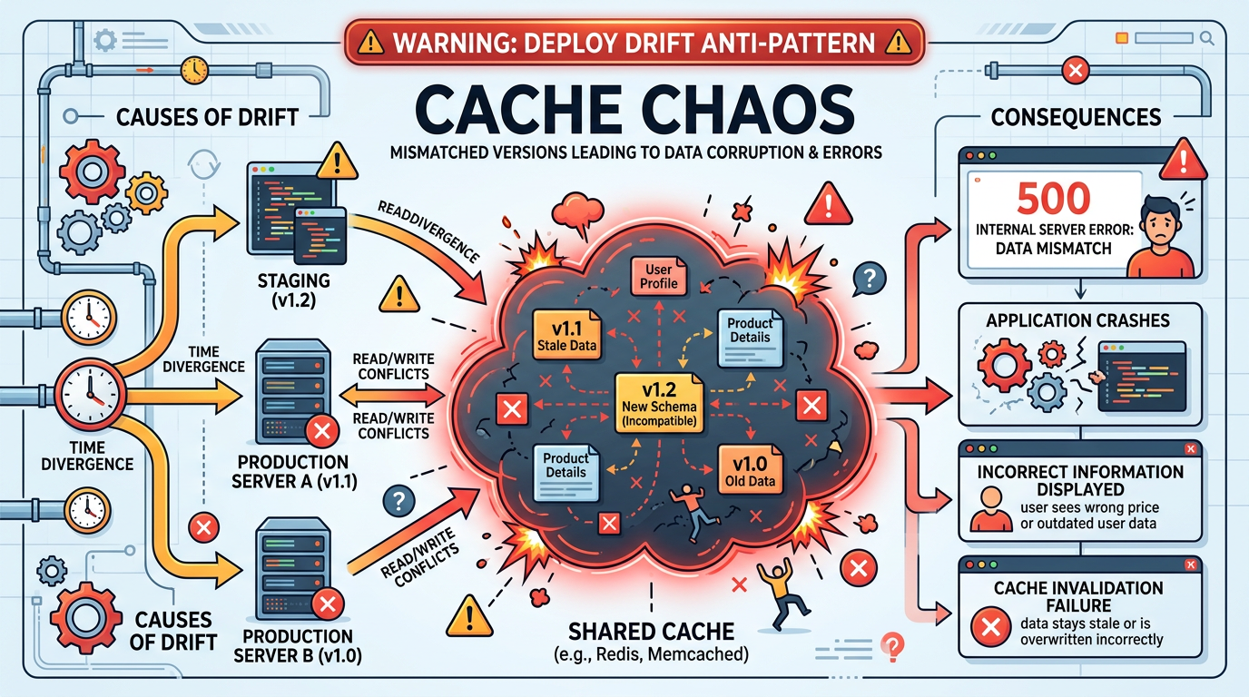 Diagram: deploy drift anti-pattern