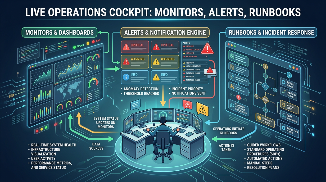Diagram: live operations cockpit