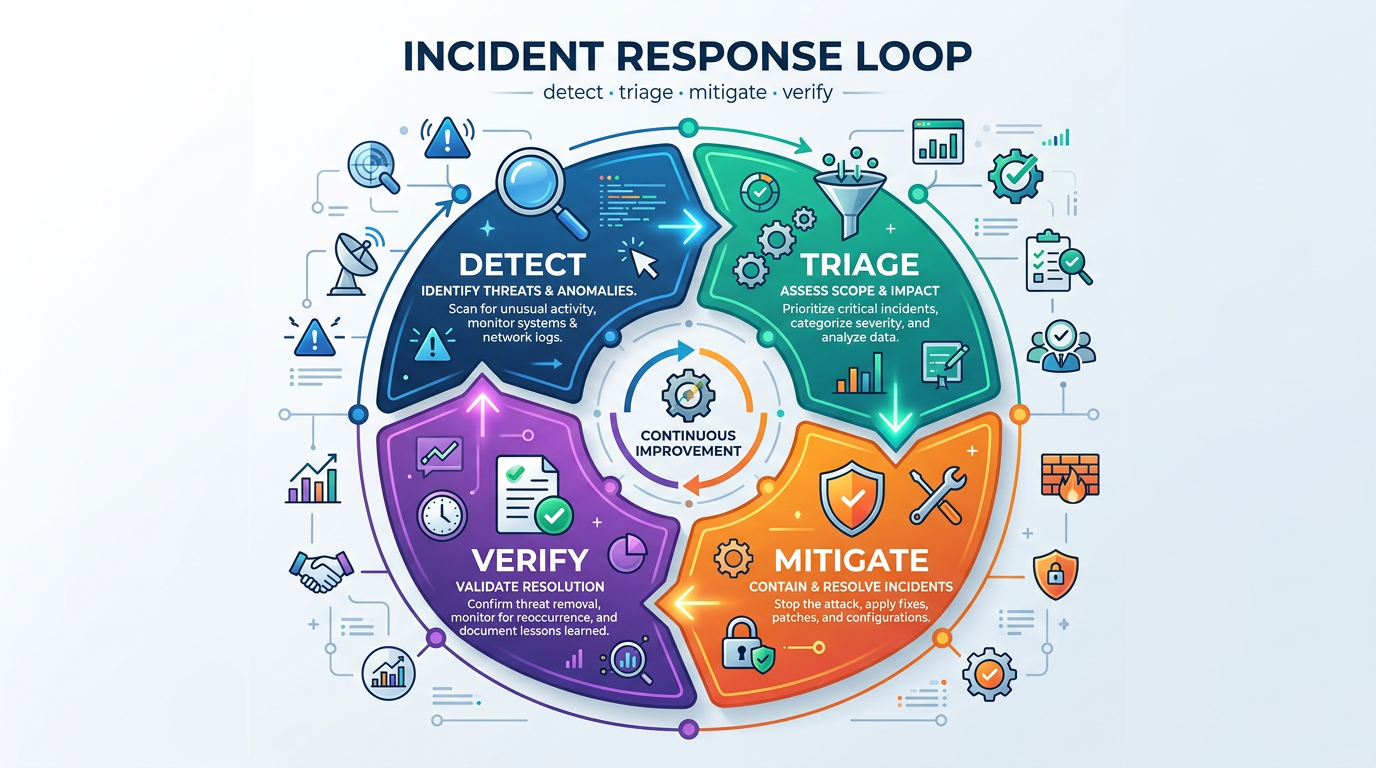 Diagram: incident response loop