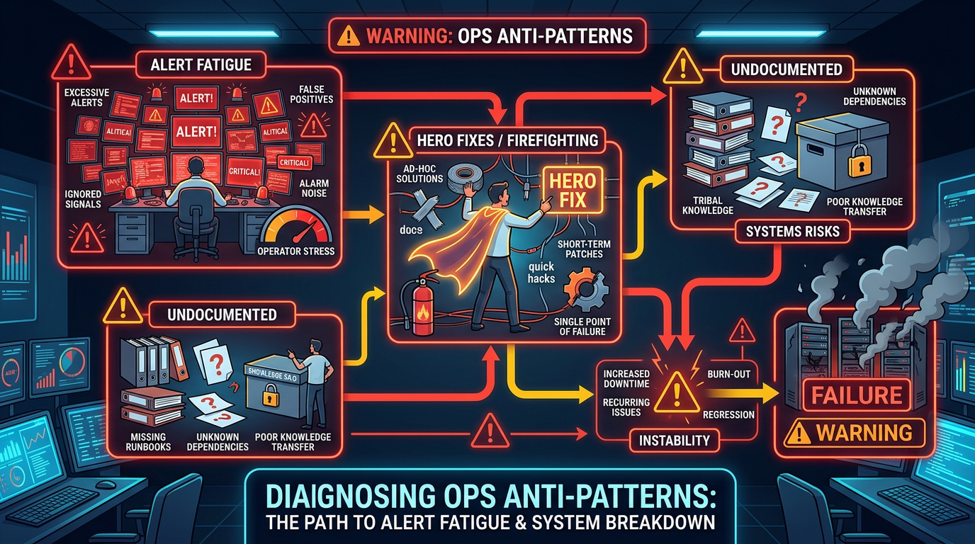 Diagram: live ops anti-patterns